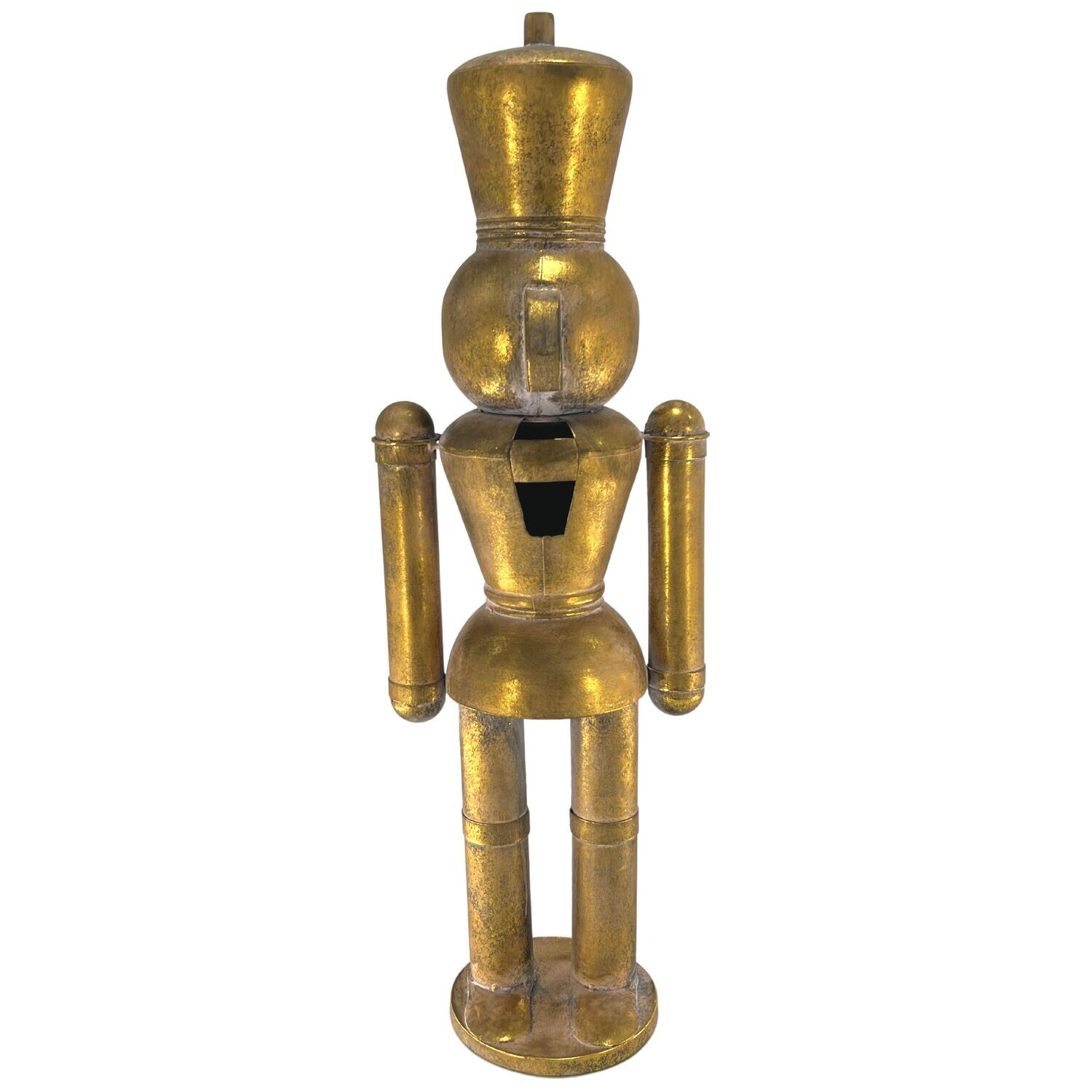 SCHIACCIANOCI METALLO ORO 28X19H85