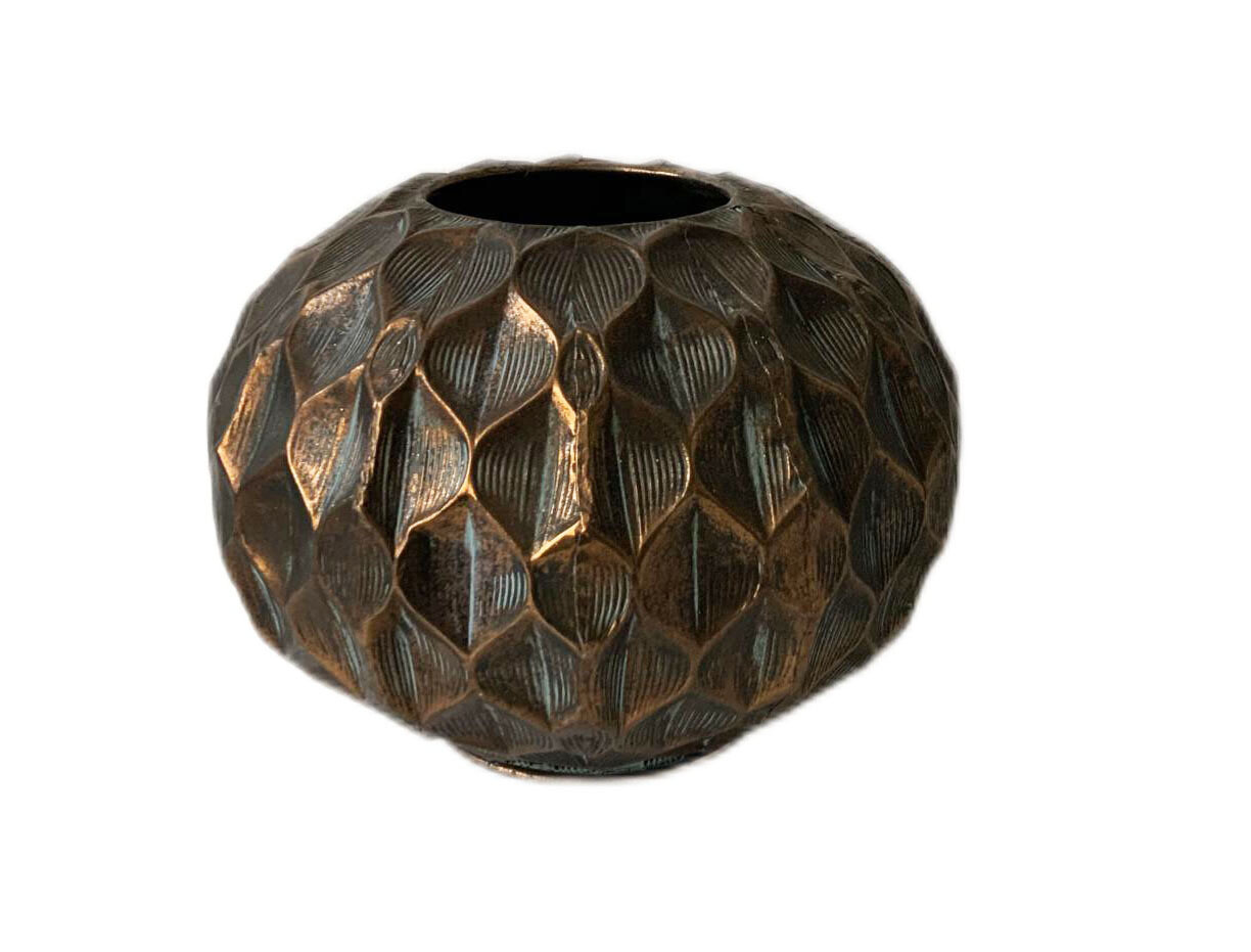 SFERA PORTAFIORI RAME/BRONZO D27 H20,5