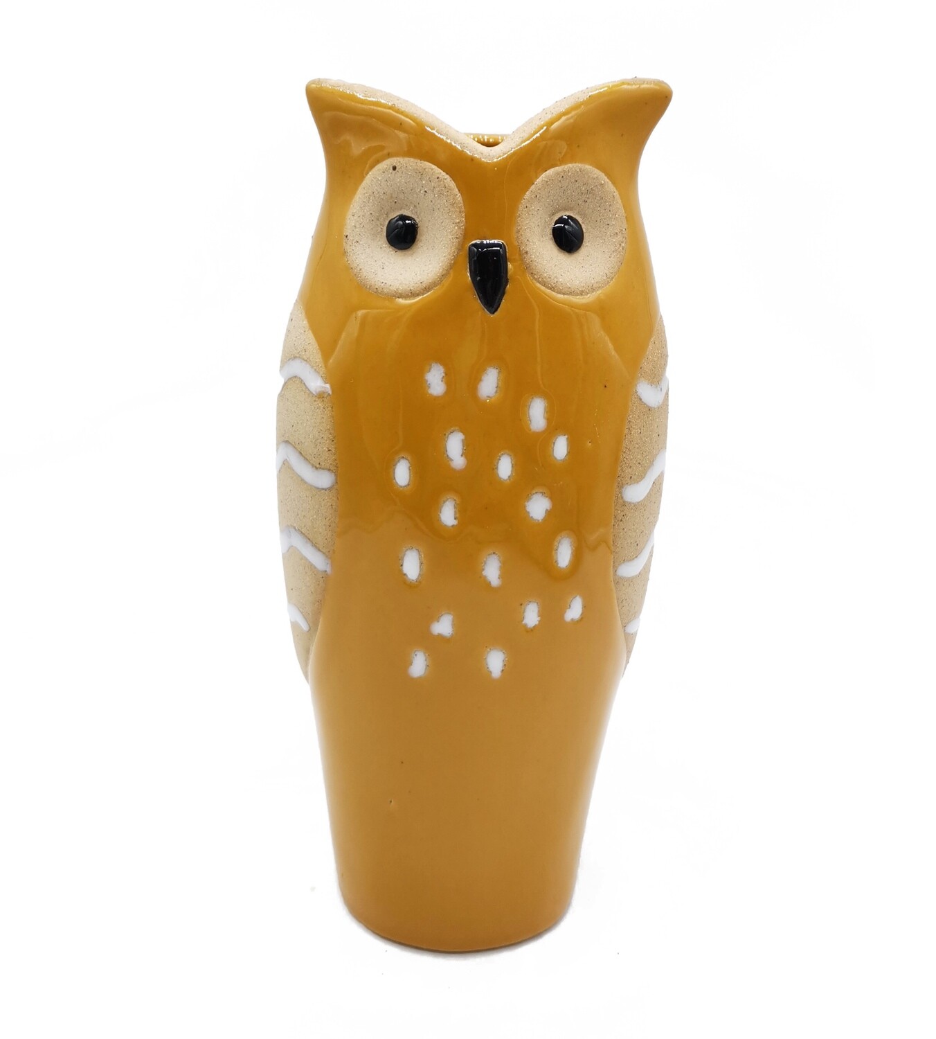 VASO GUFO ARANCIO 8,7X7,3H19,6 CERAMICA