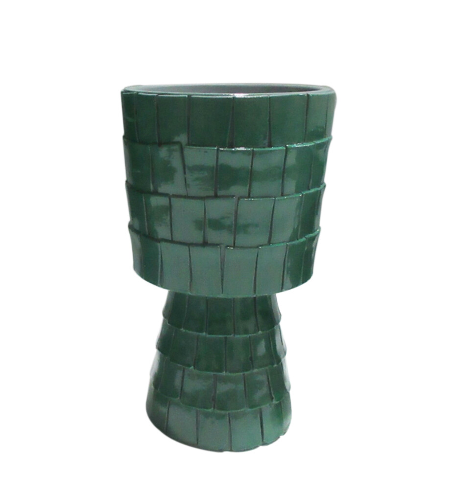 VASO RI MOSAICO VERDE SMERALDO D14,5 H24