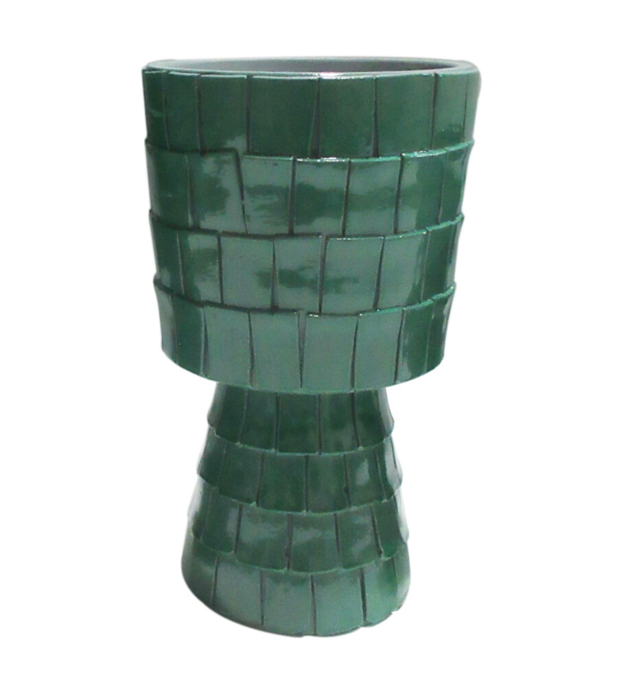 VASO RI MOSAICO VERDE SMERALDO D18 H30