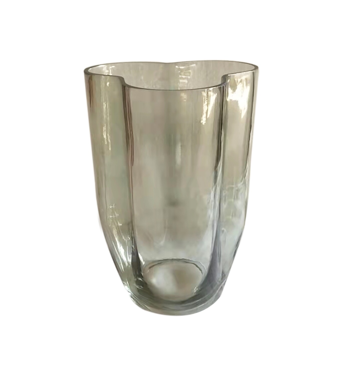 VASO PROFONDO ONDUL GRIGIO14H22,5VETRO