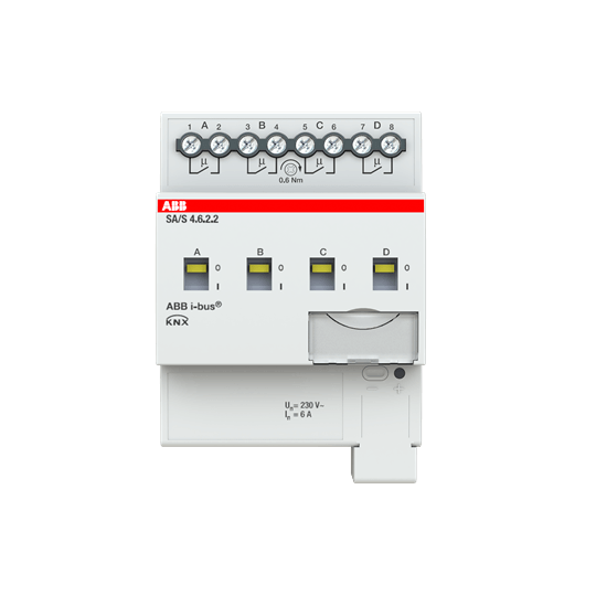 SA/S4.16.2.1 Schaltaktor 4fach 6A mit manueller Bedienung