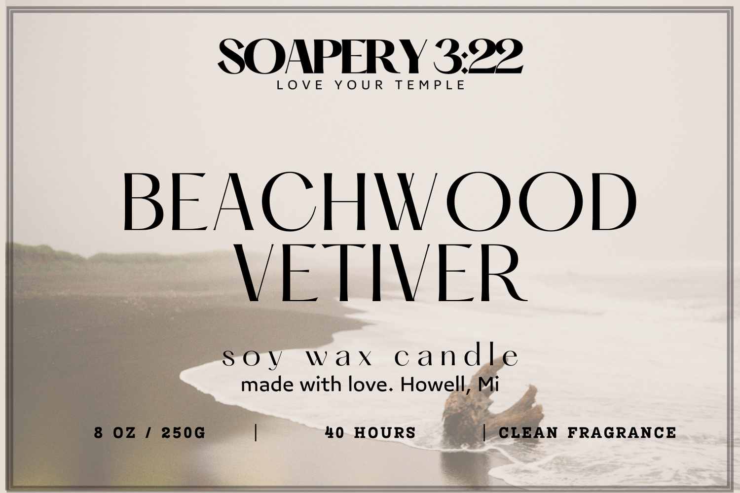 Beachwood Vetiver Soy Candle