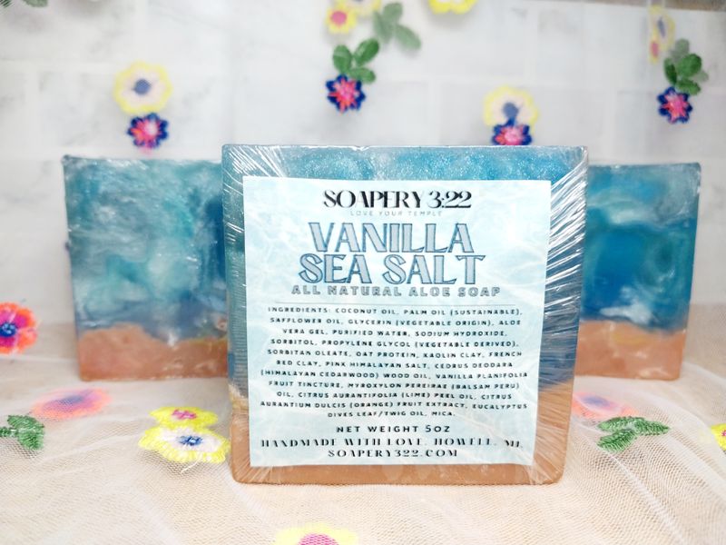 Vanilla Sea Salt - Aloe soap
