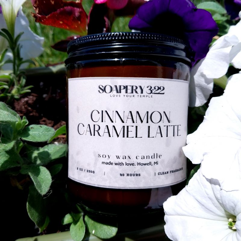 Cinnamon Carmel Latte Soy Candle