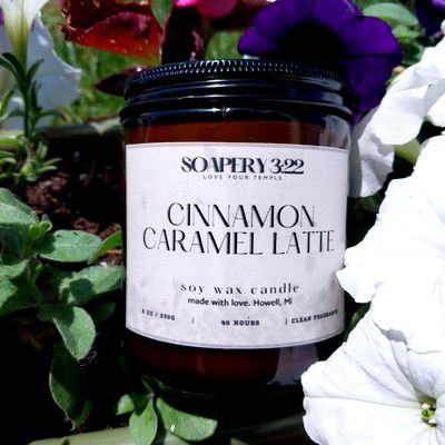 Cinnamon Carmel Latte Soy Candle