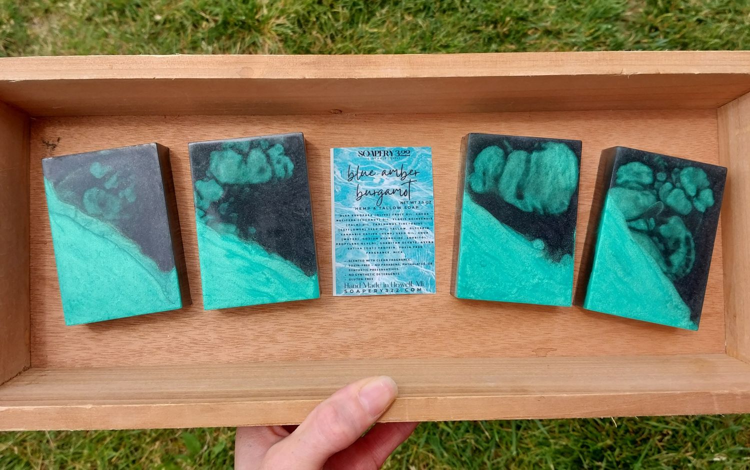 Blue Amber Bergamot soap