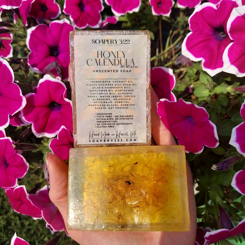 Unscented Honey Calendula Soap