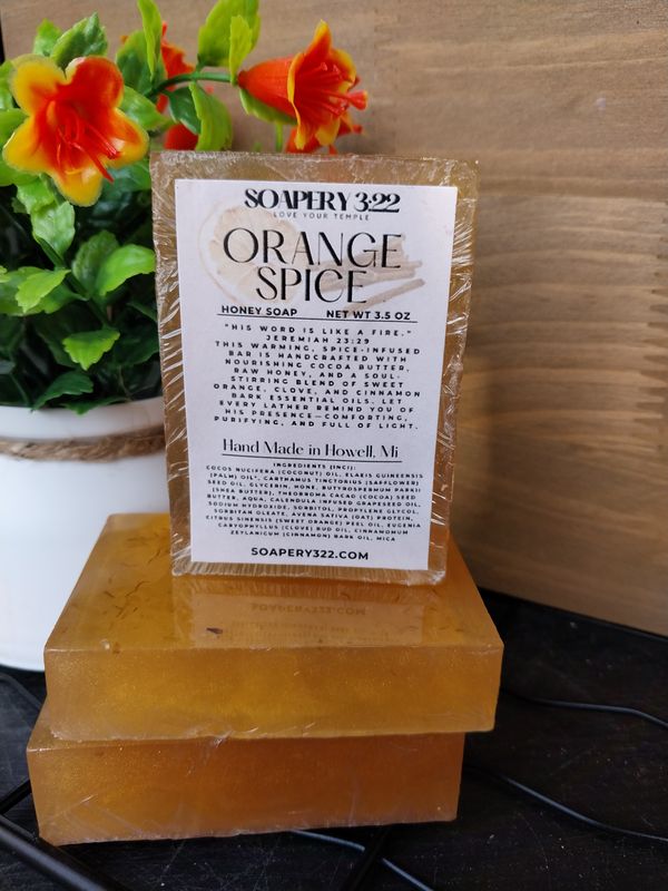 Orange Spice Honey infused Soap