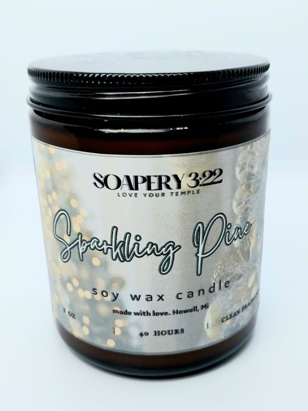 Sparkling Pine 8oz soy Candle