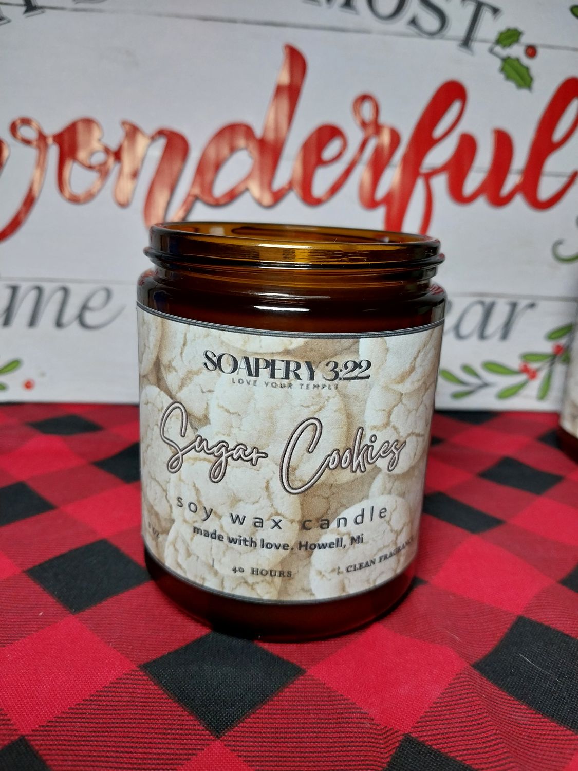 Sugar Cookie 8oz soy Candle