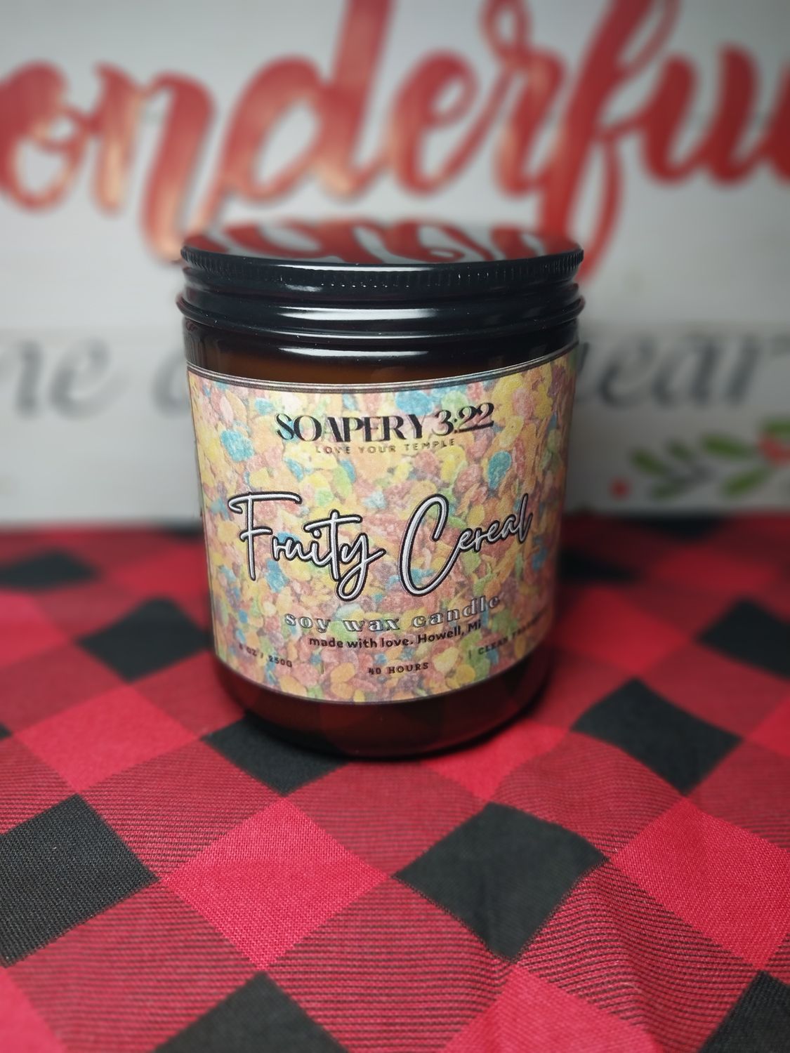 Fruity Cereal 8oz soy Candle
