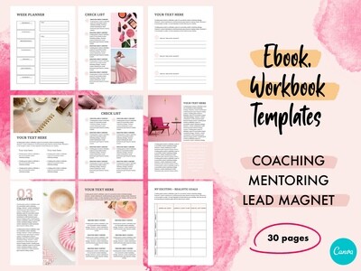 Coaching, Mentoring Ebook template - made in Canva