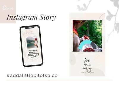 Blogger, Traveller Instagram Bundle template - made in Canva