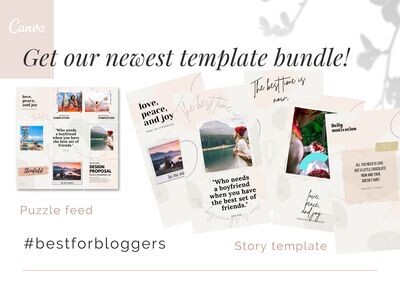 Blogger, Traveller Instagram Bundle template - made in Canva