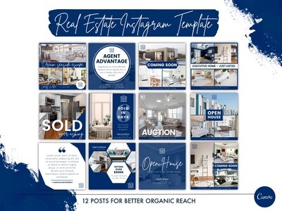 Real Estate Instagram Post template - made in Canva