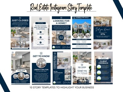 Real Estate 10 Instagram Story template - made in Canva