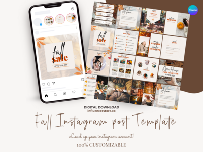 Fall Instagram Post template - made in Canva