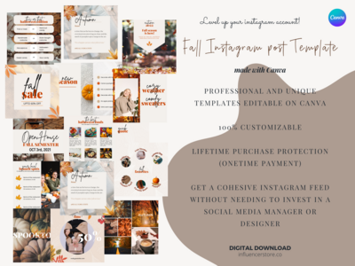 Fall Instagram Post template - made in Canva