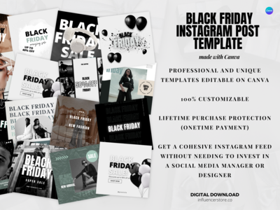 Sale/Black Friday Instagram Puzzle Feed template - made in Canva