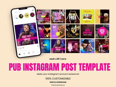 Pub/Disco Instagram Puzzle Feed Template - made in Canva