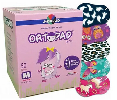 Akių pleistrai (50 vnt.)  Vaikams iki 2 m.  67x50 mm