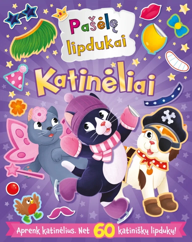 Pašėlę lipdukai. Katinėliai