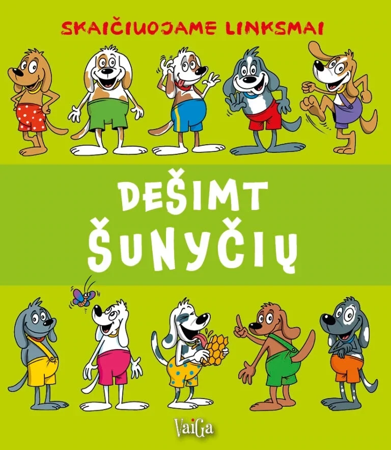 Dešimt šunyčių. Skaičiuojame linksmai
