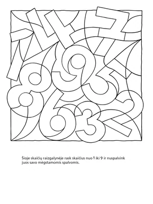 Matematinė spalvinimo knygelė. Skaičiuoju iki 20