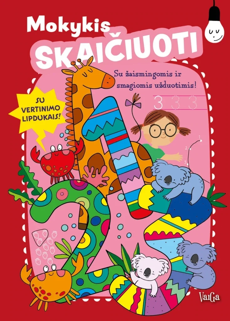 Mokykis skaičiuoti. Su vertinimo lipdukais