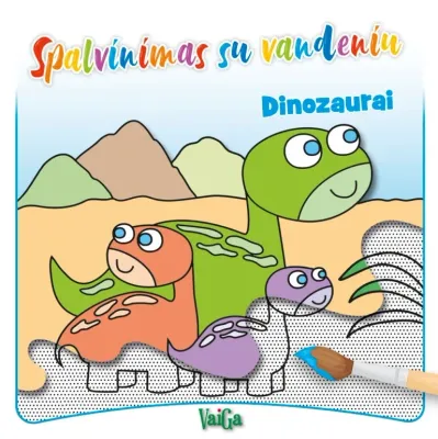 Spalvinimas su vandeniu. Dinozaurai