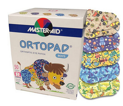 Akių pleistrai (50 vnt.)  2-4 metų vaikams  76x54 mm