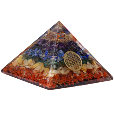 7 Chakra Orgonite Pyramid