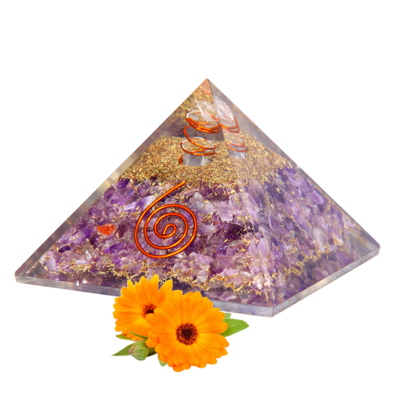 Amethyst Orgonite Pyramid