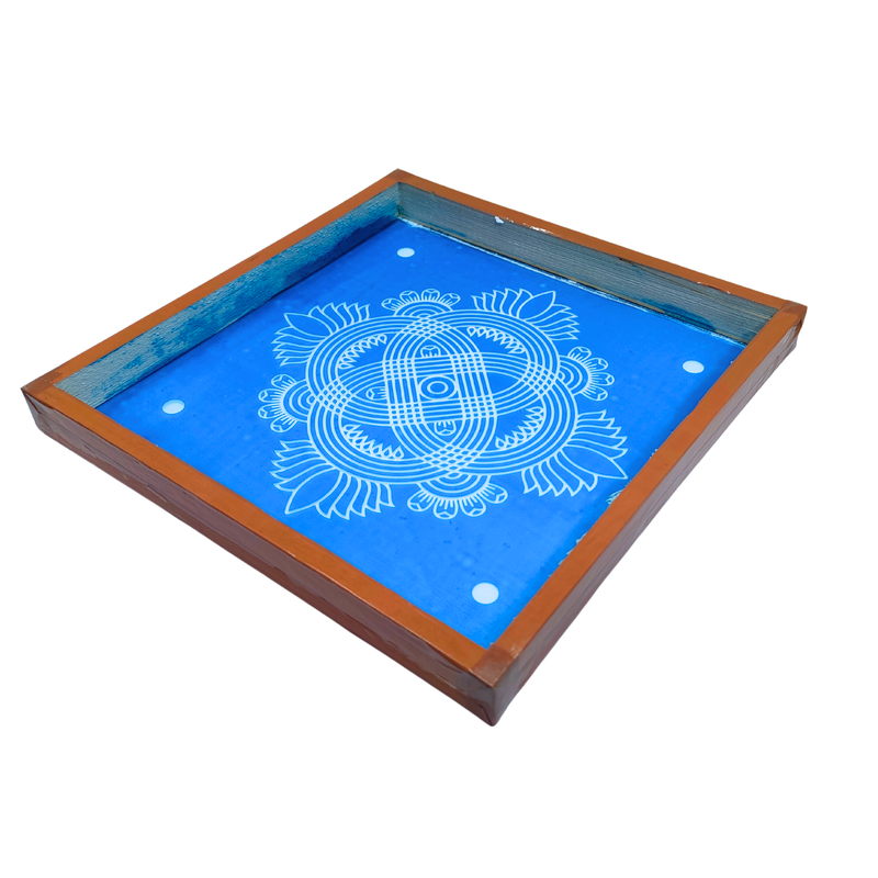 Padi Kolam Rangoli Stencil Wooden(Design 3) (10x10 Inches)