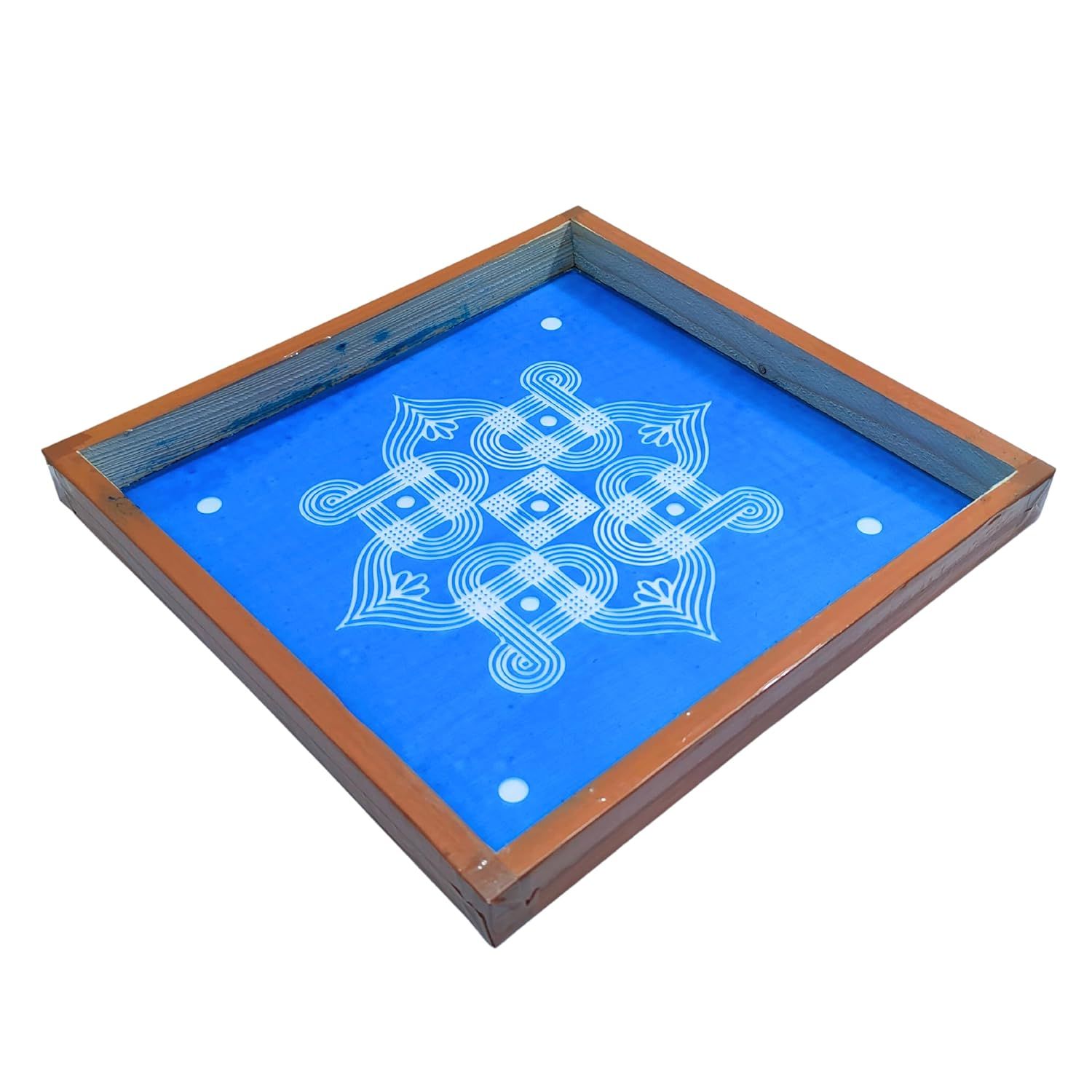 Padi Kolam Rangoli Stencil Wooden(Design 5) (10x10 Inches)