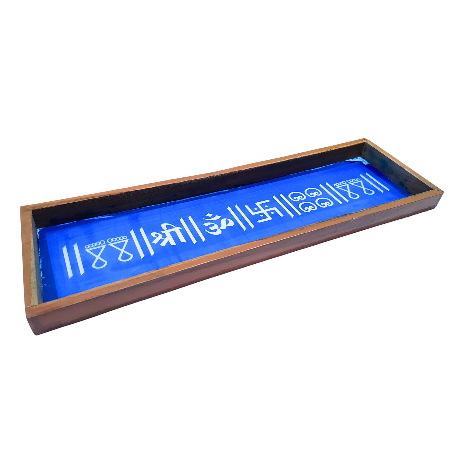 Divine Symbols Border Rangoli Stencil Wooden(17x5 Inches)