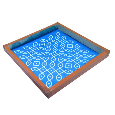 Kambi Kolam Rangoli Stencil Wooden(Design 2) (10x10 Inches)
