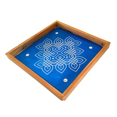 Padi Kolam Rangoli Stencil Wooden(10x10 Inches)
