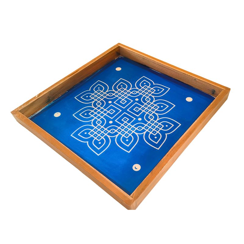 Padi Kolam Rangoli Stencil Wooden(10x10 Inches)