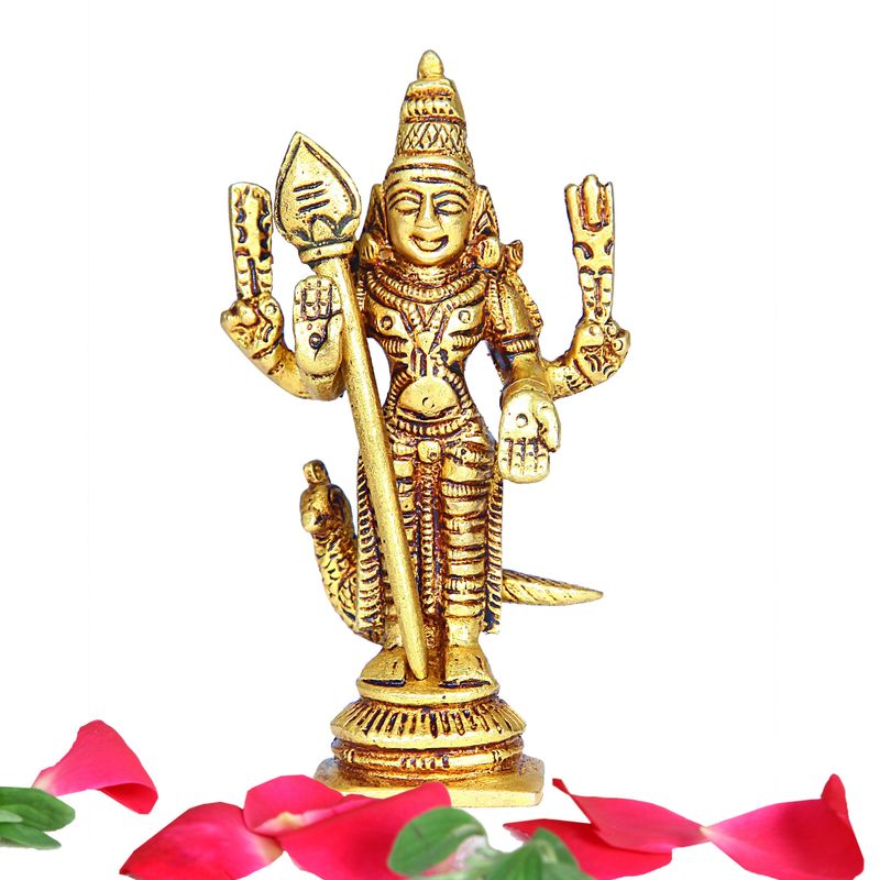 Murugan Idol Brass Mini 8 CM Height