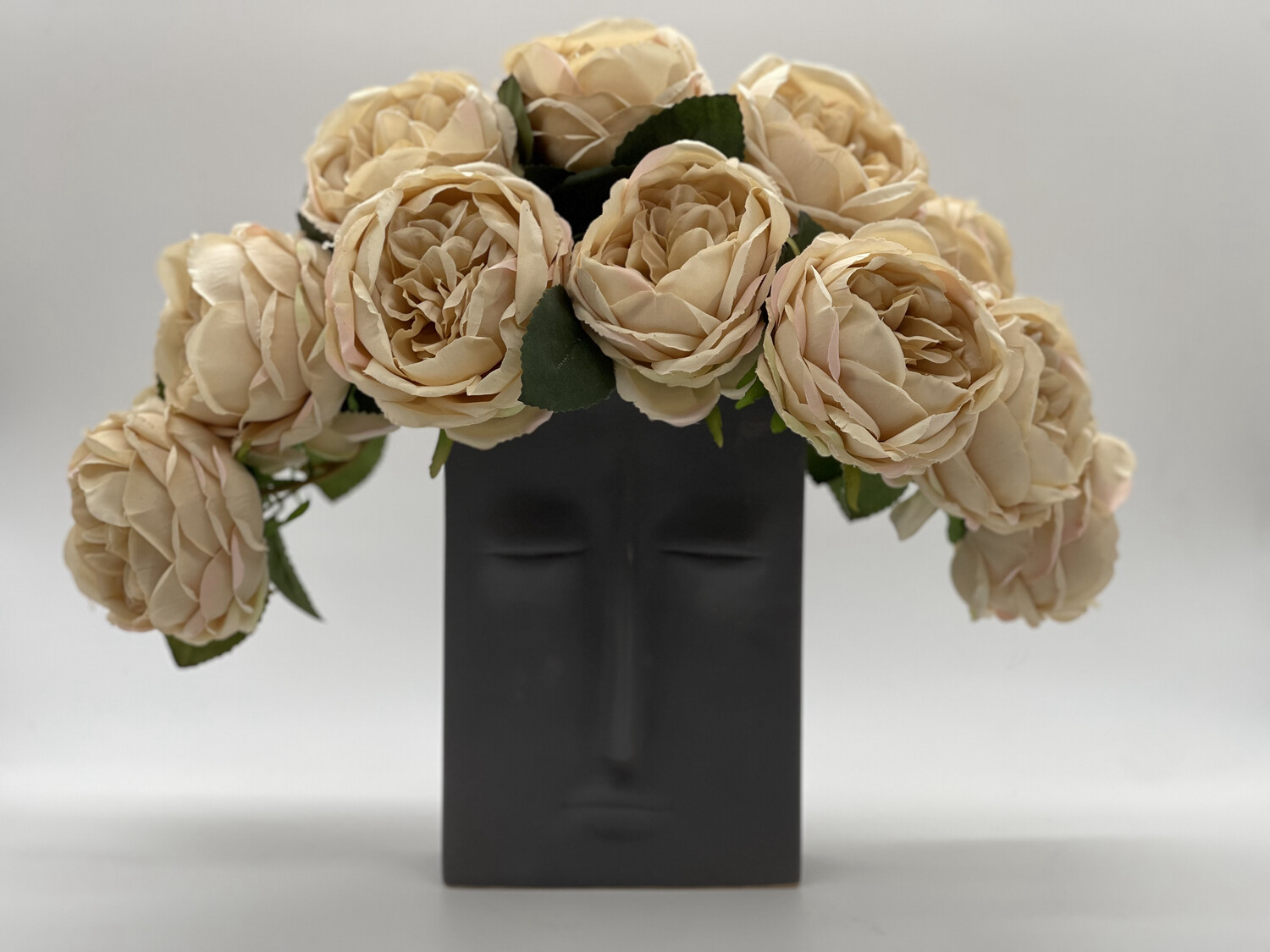 Artificial Peach Peony Face