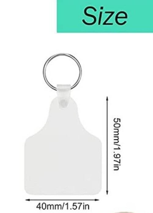Sublimation cow tag ear ring