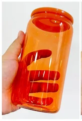 Glass yelly 16 0Z orange