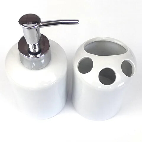 Sublimation blank toothbrush holder and soap dispenser