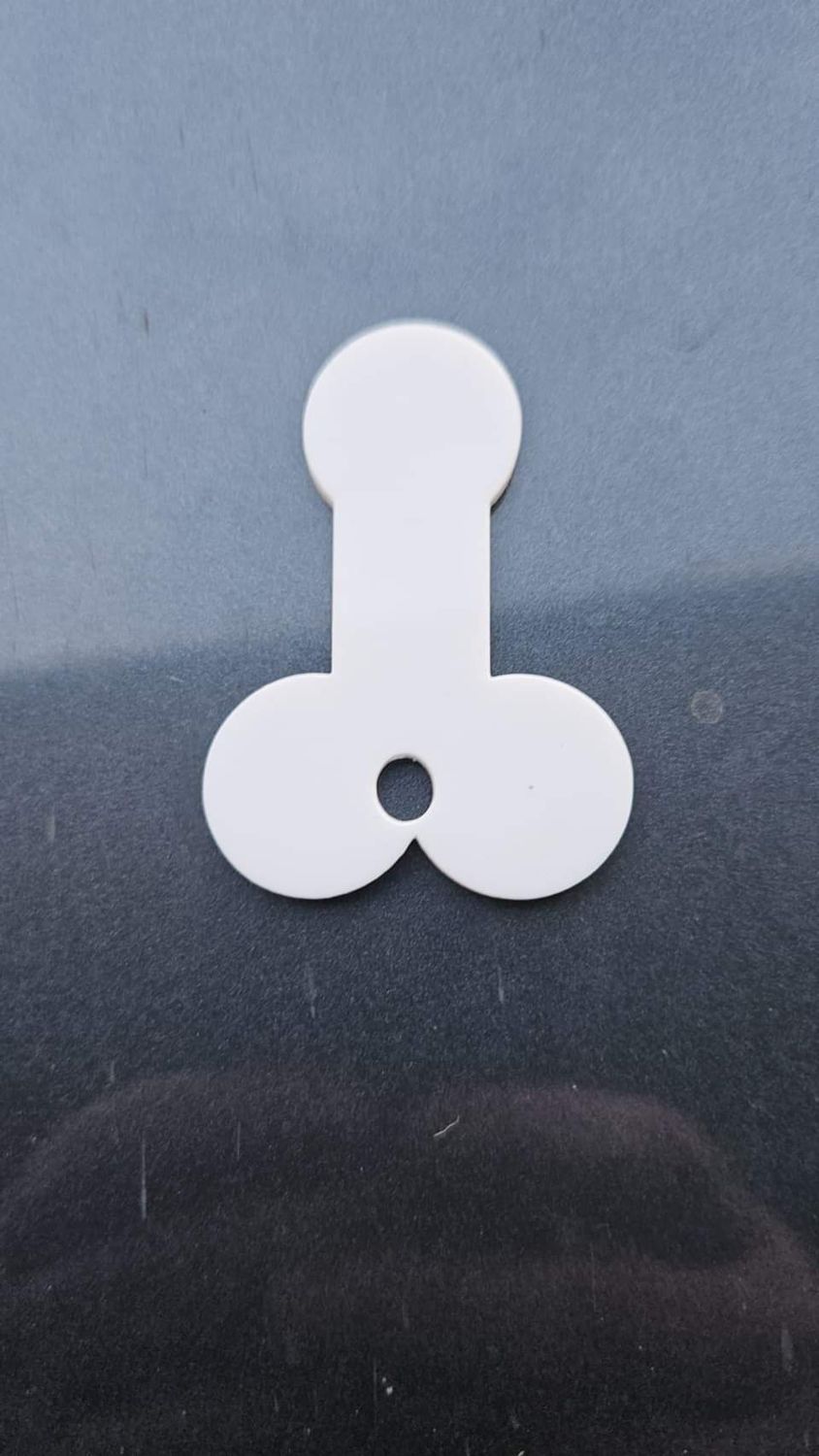 Acrylic penis trolly token