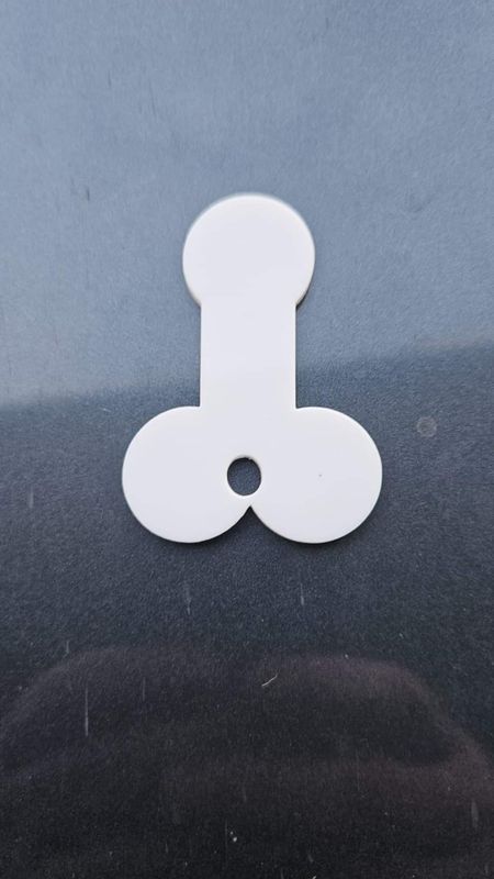 Acrylic penis trolly token