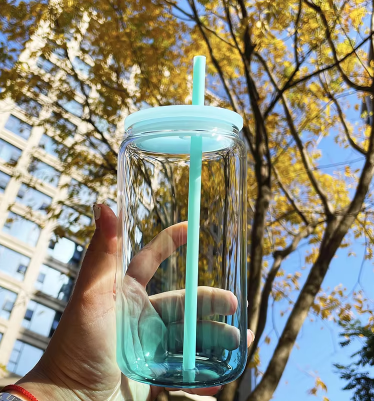 Glass yelly 16 0Z Teal