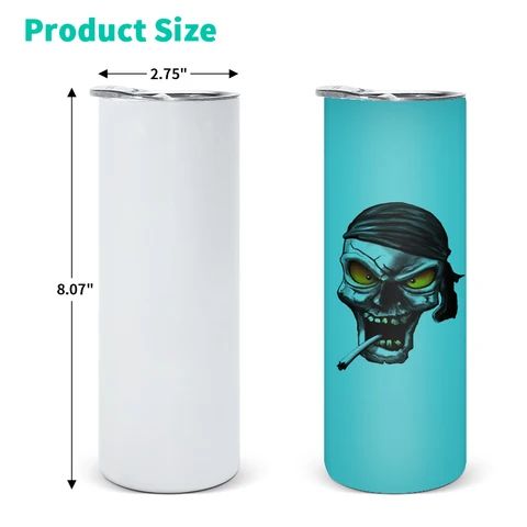 Blue or Green 20 oz uv / glow in the dark sublimation tumbler